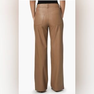 PAIGE Tan Leather Pants